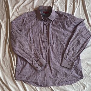 Report Collection Men’s red and blue Checkered Dress Shirt